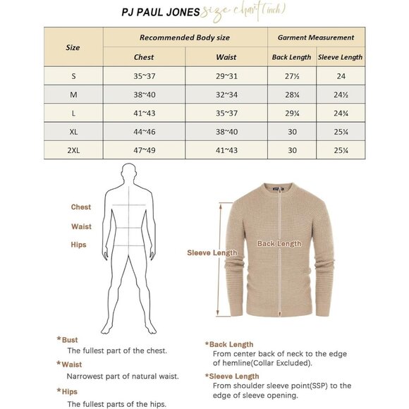 PJ PAUL JONES Mens Green Crewneck Pullover Sweater Long Sleeve Knitted Sweaters - Picture 6 of 6